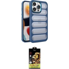 Toyigoo Ieg™ Iphone 15 Pro Kılıf Yadigar Doku Özel Seri - Siyah Buffer Cam Ekran Koruyucu