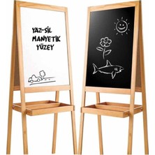 NW NessiWorld 2195 Ayaklı Çift Taraflı Manyetik Ahşap Yazı Tahtası