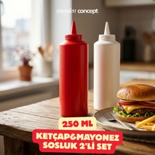 Mayden Concept Kapaklı Ketçap & Mayonez Sosluk Şişesi - Sızdırmaz Sosluk - Sosluk Set
