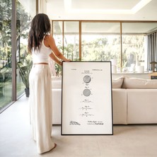 Pegziz Golf Topu Patent Poster Çerçeveli Tablo