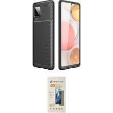 Toyigoo Ieg™ Galaxy M33 Kılıf Eksen Form Prime - Siyah 6d Mat Seramik Hayalet Nano Ekran Koruyucu