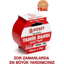 Bumy Duct Tape Tamir Bandı 48MM x 10MT, Kırmızı