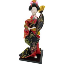 Dünyadan Hediyeler Japon Kimonolu Geyşa Bebek Kabuki Biblo 30 cm No.10
