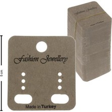 Pileli Store Klıpsli 3 Delikli Küpe Kartı