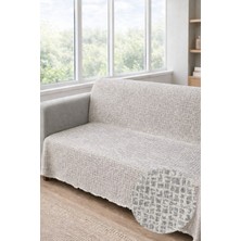 Hig Store Çakıl Desen Kaymaz Yıkanabilir Pamuklu Koltuk/çekyat Örtüsü 180X220 Ebat Oturma ve Sırt
