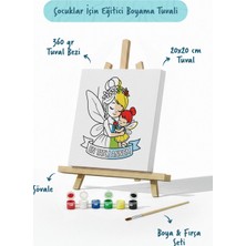 Tabdiko Çocuklar Için En Tatlı Annem Boyama Tuvali Şövaleli Boya Seti 20X20 cm