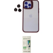 TKÇ Ieg™ Iphone 14 Pro Kılıf Yankı Asil Serisi - Siyah 20D Premium Cam Ekran Koruyucu