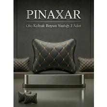 PINAXAR Bmw Için Uyumlu Oto Yastık Suni Deri Dikişli Model Sarı 2 Adet