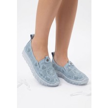 SEPET365 Rinna Mavi Deri Spor Ayakkabı