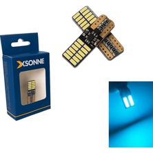 Bezos T10 LED Ampul 24 Ledli Canbuslı Park Ampulü 2'LI Takım Buz Mavi