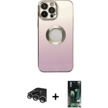 Marsilyan™- iPhone 13 Pro Max Kılıf Kutup Yansıma Özel Seri - Şeffaf 360 Full Body Arka Koruyucu + Gümüş Raze Metal Kamera Lens