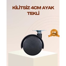Ethab Ticaret 4 cm Kilitsiz Mobilya Ayağı Tekli Kolay Dönen Masa ve Sehpa Ayağı - GL002V-7MRA73