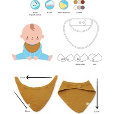 NW NessiWorld Müslin Fular Önlük 3'lü 60102 Kiremit Bej Hardal