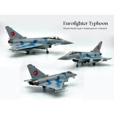 RAMO'S STORE Eurofıghter Metal Uçak Füze 5.nesil Model Savaş Uçağı Çekbırak Işıklı Sesli Jet Uçağı