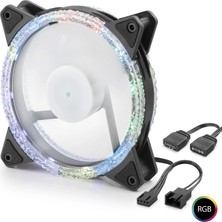 Nemere Kasa Fanı Kristal Rgb 12 cm - Siyah ND2662