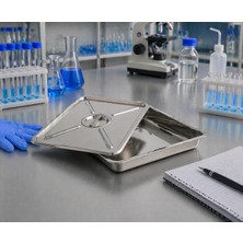 Labolist Kapaklı Küvet 25 cm - 430 Paslanmaz Çelik