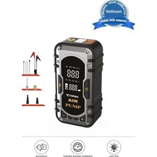 Najmaddin 8000 Mah Taşnabilir Dijital Ekranlı Araç Akü Takviyeli,powerbank,ışıklı Oto Hava K