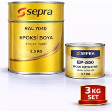 Epoksi Zemin Boyası Sepra (RAL7040) - Iki Bileşenli Beton Zemin Kaplama Boyası