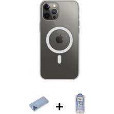 Marsilyan™- iPhone 12 Pro Max Kılıf Ahenk Yansıma Prime - Siyah Joko Magic 5d Cam + Mavi Shine Kamera Lens Koruma Cam