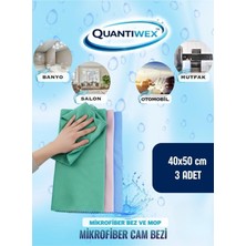 Karahanbey Mikrofiber Cam Silme Bez 40X50 cm 3 Adet Iz Bırakmayan Cam Temizlik Araba Bezi