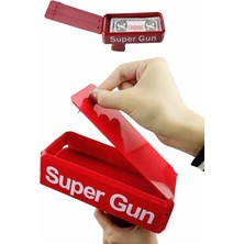 Najmaddin Kırmızı Parti Oyuncağı Para Saçma Fırlatma Tabancası Makinesi Super Money -Com