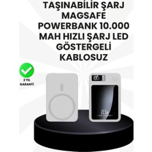 Najmaddin 10000MAH Kapasiteli Manyetik Usb-C ve Kablosuz Powerbank W09 -Com