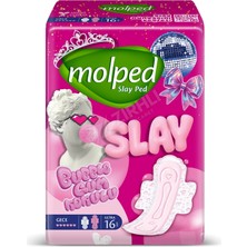 Molped Gece Kullanım Süper Eko Slay Ped 16'lı Sızıntı Önleyici Teknoloji ile Gün Boyu Konfor