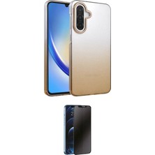 Toyigoo Ieg™ Galaxy A26 Kılıf Kıvılcım Minimal Özel Seri - Siyah 3D Antistatik Hayalet Cam Ekran Ko