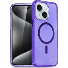Mey İthalat Mey Ithalat®   iPhone 15 Plus Kılıf Star Magsafe Kapak - Mor