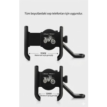 Assa Moto Motosiklet ve Bisiklet Telefon Tutucu – Alüminyum Alaşım, Aynaya Montaj