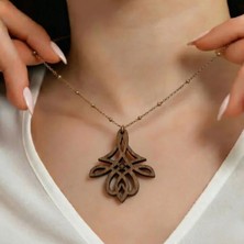 Koçak Takı Ahşap Kolye Modern Özgün Minimalist Takı Model No 298