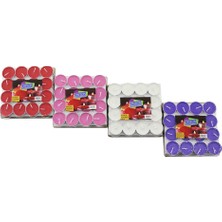 Nargo 32PCS Renkli Tea Light Yuvarlak Mum Mix - Herhangi Bir Renk Gönderilir