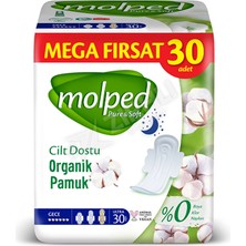 Molped Pure&soft Mega Fırsat Gece Hijyenik Ped 30'lu