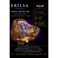 Erilsa Sertifikalı Doğal Ametist Taşı Iri Kristalli Ham Kaya Kütle Dekoratif Koleksiyonluk Parça