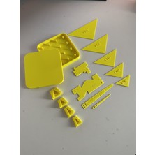 Morpiko Sarı Dikiş Seti Dikiş Aksesuarları Biye Seti Masura Kutusu Lastik Geçirici 13 Parça