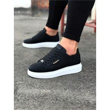 Joy Ayakkabı JY01 Bront Bağcıklı Cilt Erkek Günlük Sneaker Ayakkabı Cbt Siyah