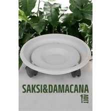 Sb Shopping Turk Tekerlekli Saksı Altığı 37 cm Beyaz