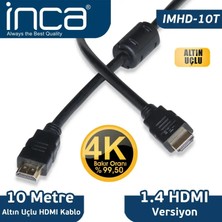 Inca IMHD10T 10M HDMI 1.4V 3D Altın Uclu Kablo