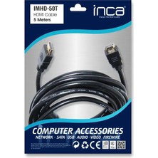 Inca IMHD50T 5mt 1.4V 3D Altın Uçlu HDMI Kablo