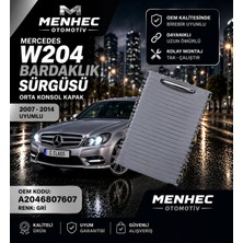 Menhec Otomotiv Mercedes W204 Bardaklık Kapağı Sürgülü Kapak Orta Konsol Gri C Class 2007-2014