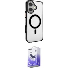 Toyigoo Ieg™ Iphone 16 Kılıf Doruk Doku Özel Seri - Siyah Bilvis 5in1 5d Magic Hayalet Cam Ekran Koru