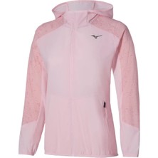 Mizuno Active Alpha Kapüşonlu Yağmurluk Pembe
