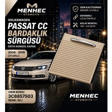 Menhec Otomotiv Passat cc Bardaklık Kapağı Sürgülü Kapak Orta Konsol Bej 2008-2016