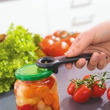 Generic Pratik Şişe ve Kavanoz Kapağı Açacağı Çok Fonksiyonlu Kapak Açma Aparatı Turuncu
