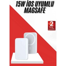 Najmaddin Ios Uyumlu Magsafe Kablosuz 15W Şarj Powerbank Magesafe -Com