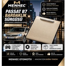 Menhec Otomotiv Passat B7 Bardaklık Kapağı Sürgülü Kapak Orta Konsol Bej 3AA857503 2011-2015