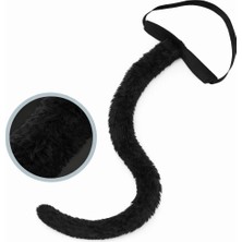 Nemere Siyah Peluş Kuyruk Şekil Verilebilir 70 cm