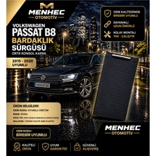 Menhec Otomotiv Passat B8 Bardaklık Kapağı Sürgülü Kapak Orta Konsol Siyah 2015-2020