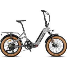 Loop Coaster - 20 - Katlanır (Fat Bike) - 7 Vites - H.disc - Elektrikli - Mat Gri / Siyah