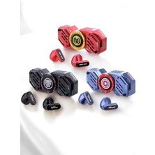 Najmaddin Kırmızı Kablosuz Bluetooth Kulaklık Stres Çarklı Oyuncu Kulaklığı -Com